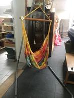 Hangstoel katoen met groot metalen frame, Ophalen, Gebruikt, Metaal