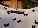 Elégante blouse Zara Woman taille M blanc motifs papillons, Kleding | Dames, Blouses en Tunieken, Ophalen of Verzenden, Zo goed als nieuw