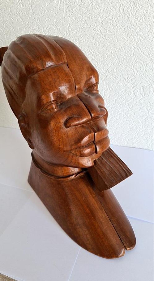 Afrikaans koppel houtsnijwerk, Antiek en Kunst, Kunst | Beelden en Houtsnijwerken, Verzenden