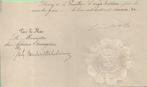 Leopold II Signature autographe sur un document, Collections, Maisons royales & Noblesse, Comme neuf, Autres types, Enlèvement ou Envoi