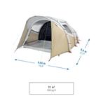 Tent Quechua 5.2 opblaasbaar Fresh en Black, Caravans en Kamperen, Ophalen, Zo goed als nieuw, Tot en met 5