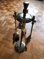 Porte accessoires feu ouvert en cuivre, Enlèvement, Utilisé, Cheminée au bois