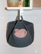 Paniers gris bleus crochetés à la main IKEA série Nordrana, Enlèvement ou Envoi, Comme neuf, Panier, Autres matériaux