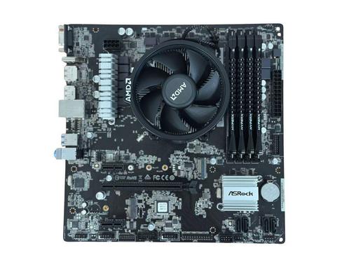 ASRock B450M Pro4 Dash + Ryzen 5 2400GE +16GB, Computers en Software, Moederborden, Gebruikt, AMD, DDR4, Ophalen of Verzenden