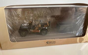 Het militaire voertuig Jeep Willys MB Van 2e DB naar schaal beschikbaar voor biedingen