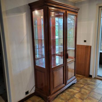 Kersenhouten vitrinekast, Avec porte(s), 25 à 50 cm, 100 à 150 cm, Enlèvement