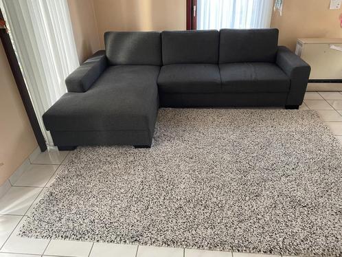 IKEA- SÖRVALLEN- 3-zitsbank met links chaise longue,-grijs, Huis en Inrichting, Zetels | Zetels, Gebruikt, Rechte bank, Overige maten