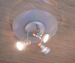 Plafondlamp met 3 spots in glas / metaal, Ophalen of Verzenden, Zo goed als nieuw, Glas