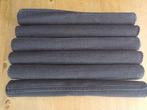 6 delige set katoenen placemats, Huis en Inrichting, Ophalen of Verzenden, Nieuw, Zwart, Placemat