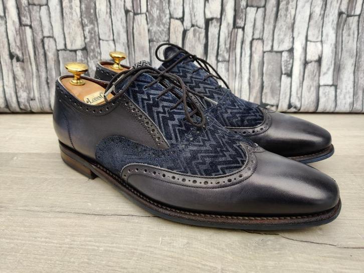 Floris van Bommel Blauwe schoenen voor heren - Mt 41,5 (7,5), Kleding | Heren, Schoenen, Gedragen, Veterschoenen, Blauw, Verzenden