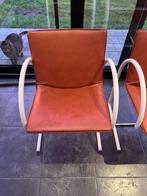 2 vintage metaform Cirkel stoelen bruin/oranje, Antiek en Kunst, Ophalen