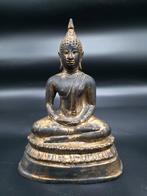 Thaise buddha brons verguld, Antiek en Kunst, Ophalen