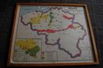 landkaart met houten kader België en industriegebieden, Boeken, Atlassen en Landkaarten, Ophalen, Gelezen, België, Landkaart