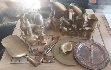 Lot d'objets divers en cuivre/+- 7,325 kg, Enlèvement ou Envoi, Cuivre