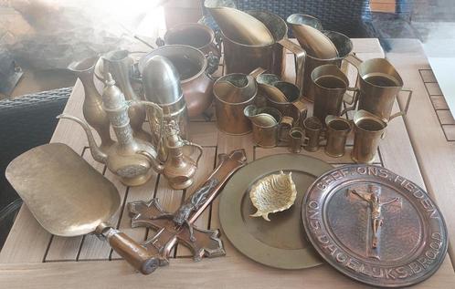 Lot diverse koperen objecten / +- 7,325kg, Antiek en Kunst, Antiek | Brons en Koper, Koper, Ophalen of Verzenden
