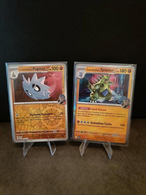 Team Rocket’s Pupitar & Tyranitar Pokémon kaarten, Hobby en Vrije tijd, Verzamelkaartspellen | Pokémon, Zo goed als nieuw, Ophalen
