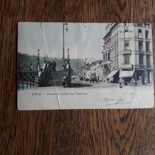 LUIK LIEGE 1910: Passerelle / Le Batelage, Verzamelen, Postkaarten | België, Gelopen, Luik, Voor 1920, Ophalen of Verzenden