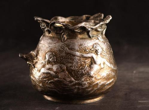 Art Nouveau pot met nimfen, Antiek en Kunst, Antiek | Overige Antiek, Verzenden