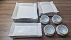 Vierkant servies - 3x 6 borden, Huis en Inrichting, Keuken | Servies, Ophalen, Zo goed als nieuw, Effen, Bord(en)