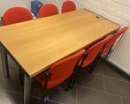 Vergadertafel+ 6 stoelen, Gebruikt, Ophalen