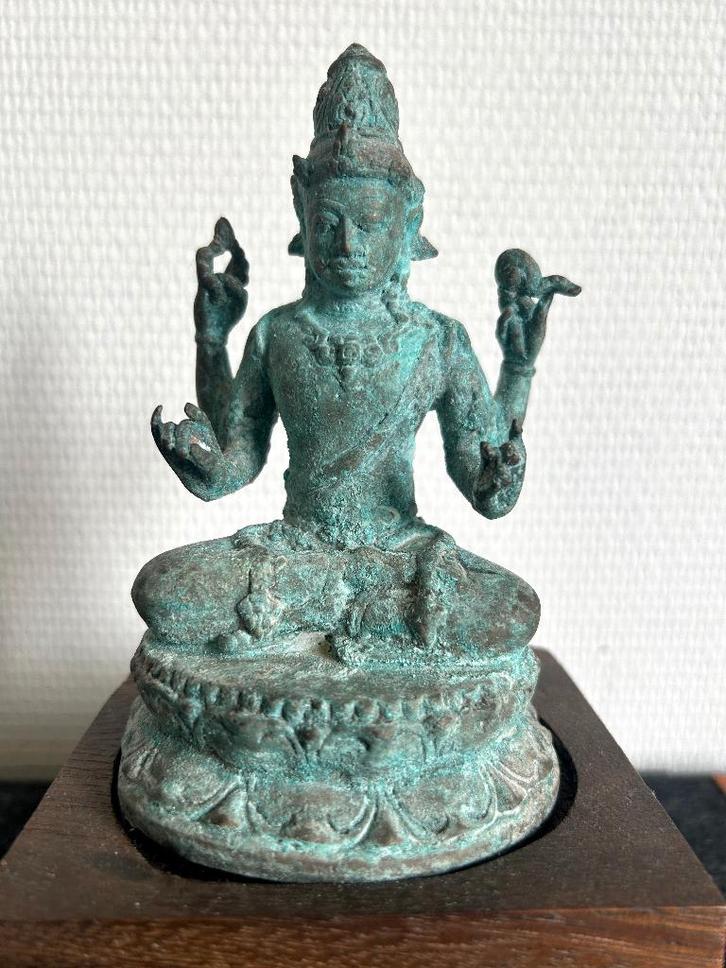 Bronzen beeld van Shiva op Bali - eind 19e eeuw, Antiek en Kunst, Kunst | Niet-Westerse kunst, Ophalen of Verzenden