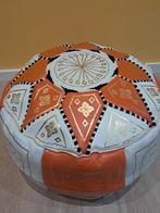 Pouf Artisanal en cuir véritable  45cm/25cm, Enlèvement ou Envoi, Neuf, Cuir