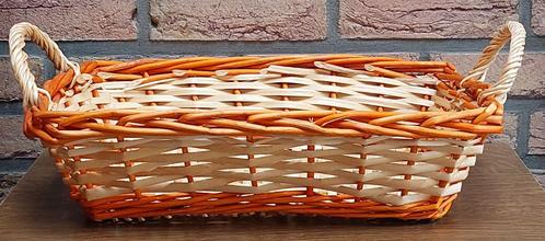 Nieuw - Rieten mand - 2 kleuren - € 4, Huis en Inrichting, Woonaccessoires | Schalen en Manden, Nieuw, Mand, Rechthoekig, Riet