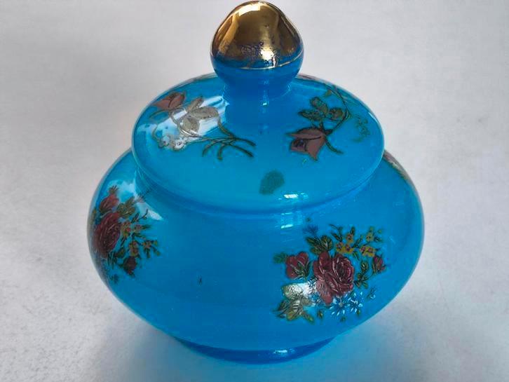 Zeldzame Victoriaanse pot met deksel, Antiquités & Art, Antiquités | Verre & Cristal, Enlèvement ou Envoi