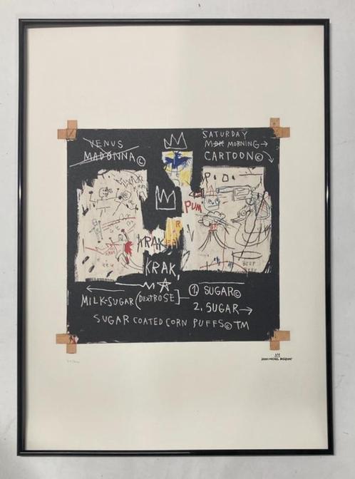 J-M BASQUIAT: lithografie 50 bij 70. Ingelijst verkocht, Antiek en Kunst, Kunst | Litho's en Zeefdrukken, Ophalen of Verzenden