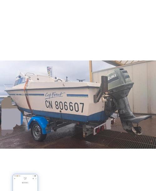 Bootkap fret 5m20 motor 50 pk susuki-aanhanger, Watersport en Boten, Motorboten en Motorjachten, Zo goed als nieuw, Ophalen of Verzenden