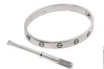 Bracelet Love Cartier Or Blanc Taille 16 - Boite+certificat, Enlèvement, Comme neuf, Blanc, Or