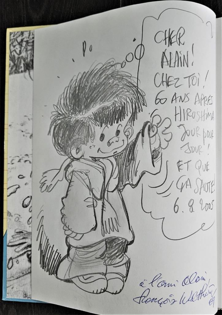 Le P'tit Bout d'chique 1989  avec dessin signé et dédicacé, Boeken, Stripverhalen, Zo goed als nieuw, Eén stripboek, Ophalen of Verzenden