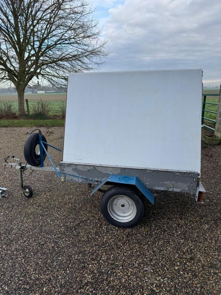 Oude aanhangwagen / remorque, ideaal voor reclame (80x160cm), Auto diversen, Aanhangers en Bagagewagens, Gebruikt, Ophalen