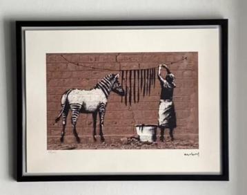 BANKSY: lithografie met de hand ingelijst en genummerd  beschikbaar voor biedingen