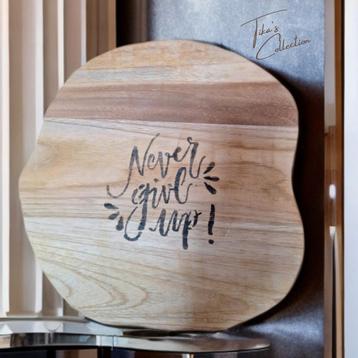 decoratie in hout met quote   Handmade, Enlèvement ou Envoi, Neuf