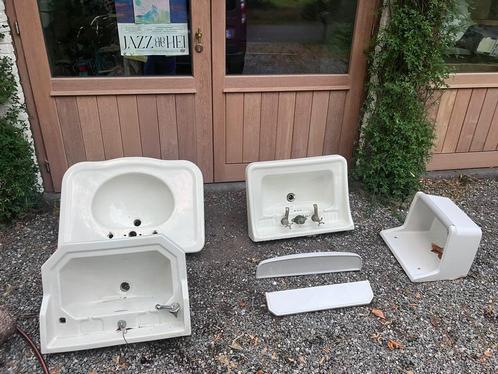 3 oude lavabo’s porseleinen vintage wastafel, Huis en Inrichting, Badkamer | Badkamermeubels, Gebruikt, Ophalen