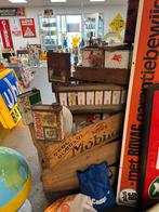 Oude houten olie reclame kratten, Verzamelen, Merken en Reclamevoorwerpen, Ophalen of Verzenden, Gebruikt, Verpakking