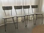 Set van 4 formica stoelen, Vier, Gebruikt, Retro, Metaal