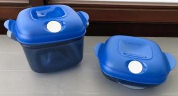 2 TUPPERWARE POTTEN voor de microgolfoven: 10 euro/stuk beschikbaar voor biedingen