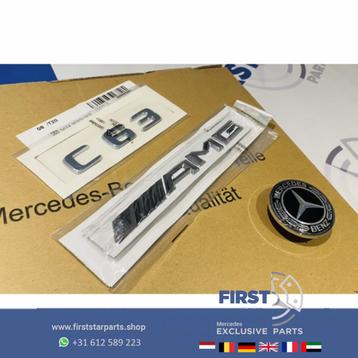 W205 C63 AMG LOGO SET C 63 CHROOM EMBLEMEN SET Mercedes C KL beschikbaar voor biedingen