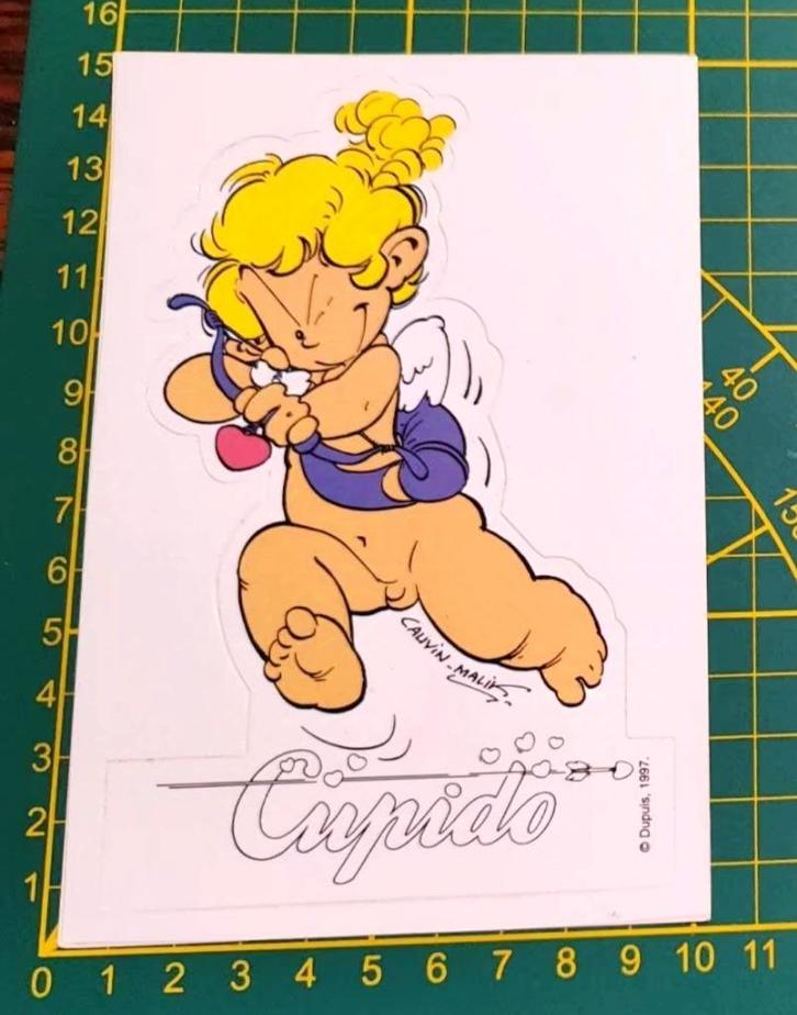 Sticker 1997 Dupuis Cupido strip (Cauvin - Malik), Verzamelen, Stickers, Ophalen of Verzenden
