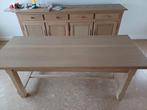 Eiken gezandstraalde eetplaats - dressoir, tafel+6stoelen, Ophalen