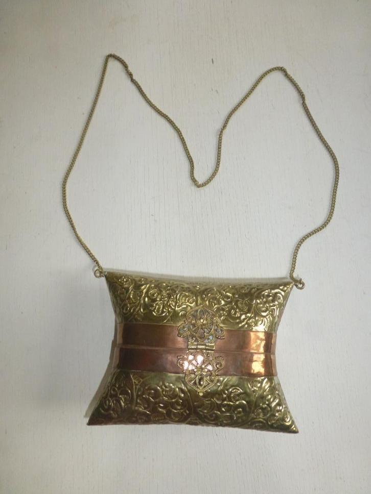 Art Deco koperen handtasje, Handtassen en Accessoires, Tassen | Damestassen, Schoudertasje, Ophalen