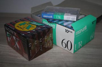 Muziek cassettes , 15 stuks , Sony FX 90 en Maxell UR 60