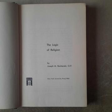 The Logic of Religion, door Joseph M. Bochenski beschikbaar voor biedingen