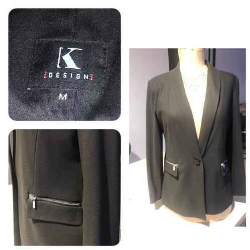 Casual blazer K Design zwart maat 38  €15, Kleding | Dames, Jasjes, Kostuums en Pakken, Zo goed als nieuw, Maat 38/40 (M), Zwart