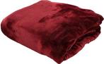 Bordeaux rood Fleecedeken fleecekleed fleece kleed 130x150, Huis en Inrichting, Woonaccessoires | Plaids en Woondekens, Nieuw