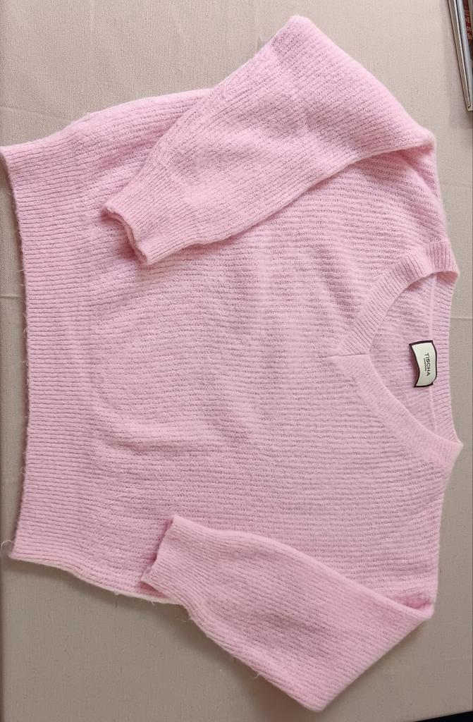 TISCHA lichtroze trui, Medium, V-hals, lange mouw, Kleding | Dames, Truien en Vesten, Zo goed als nieuw, Maat 38/40 (M), Roze
