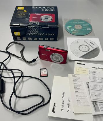 NIKON Coolpix S2600 S-2600 digitale camera set - Compleet