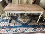Rustieke eettafel in oude pine (8 personen), Huis en Inrichting, Tafels | Eettafels, Ophalen, Gebruikt, Vijf personen of meer